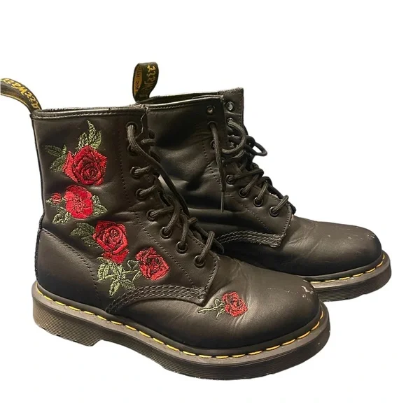 DR MARTENS 1460 Vonda Leather Lace Up Boots - Picture 2 of 10